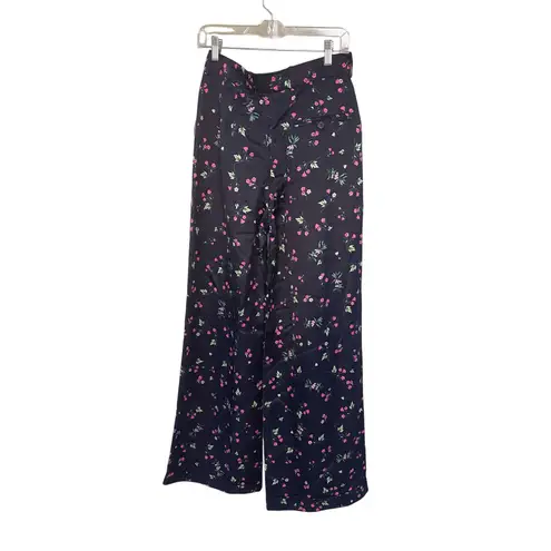 Racil NWT Mama High Waist Floral Print Trousers in Midnight Blue Sz FR 38/US 10