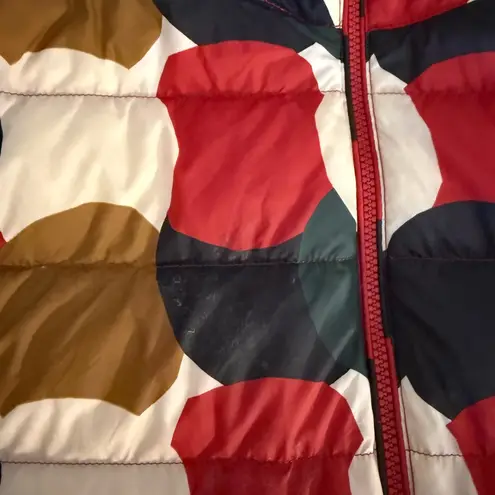 Marimekko Uniqlo Ultra Light Down Puffer Hooded Zip Up Jacket Large Circles - Image 5
