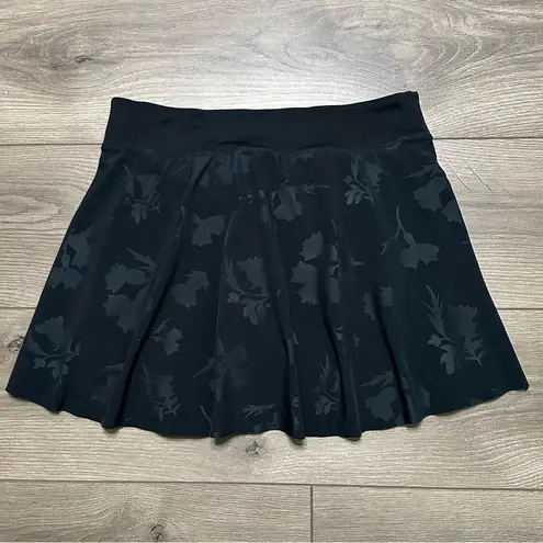 Nike Club 14” Printed High Rise Golf Tennis Ball Pocket Skirt Black Gray Medium