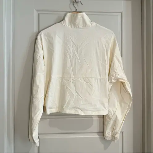 We Wore What Off White Pullover Cropped Quarter Zip Top Size Medium