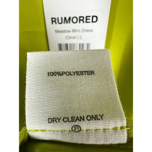 Rumored Meadow Slip Mini Dress Citron Size Large