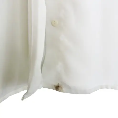 Kathy Lee 1980s Vintage White Floral Embroidered Pearl Beaded Blouse