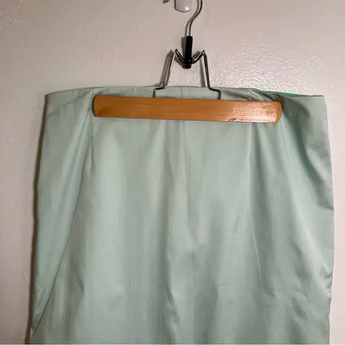 Vintage Worth Pencil Skirt Mint Green Teal Blue Size 6