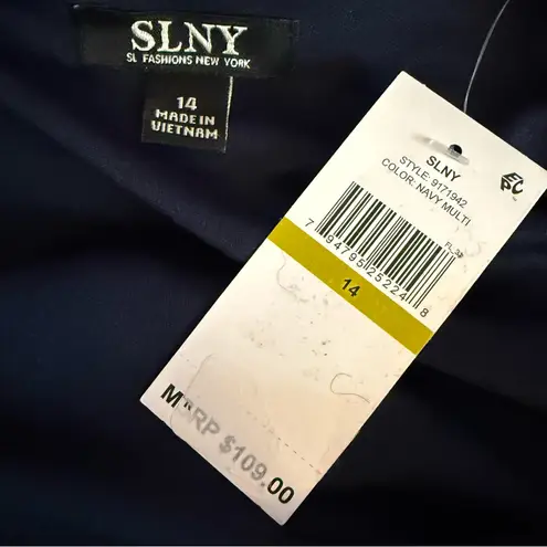 Slny SL Fashions Women's V-Neck Chiffon Long-Sleeve A-Line Maxi Dress Sz 14