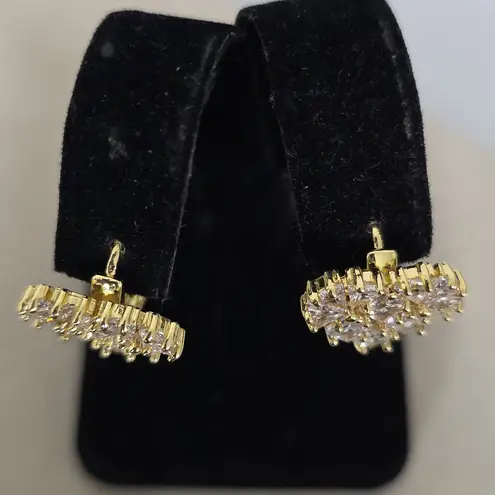 Boutique Gold Filled Huggie Hoop Earring CZ Heart Shape