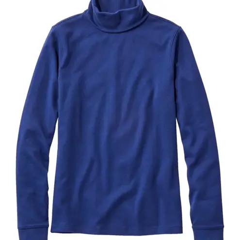 L.L.Bean sz Mp or M reg. Blue Turtleneck Long Sleeve Stretch Pullover Shirt