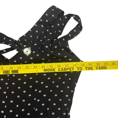 Jonathan Martin Jumpsuit Polka Dot Button Front Sleeveless Black Size M* - Image 7