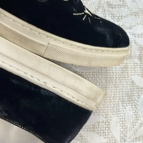 Charlotte Olympia Cool Cats Velvet Sneakers Size 7.5/38