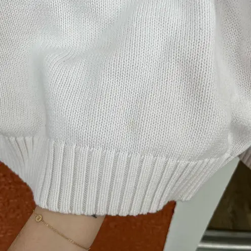 Relativity 1/4 Zip Cream Sweater- 100% Cotton. Petite Large