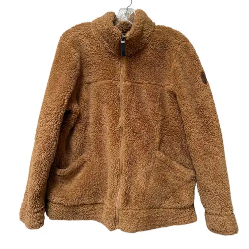 Free Country Sherpa Teddy Fleece Jacket – Women’s L Brown Zip Up