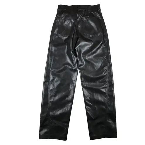 Denim Forum Aritzia The Farrah Faux Leather Pants 25 Black