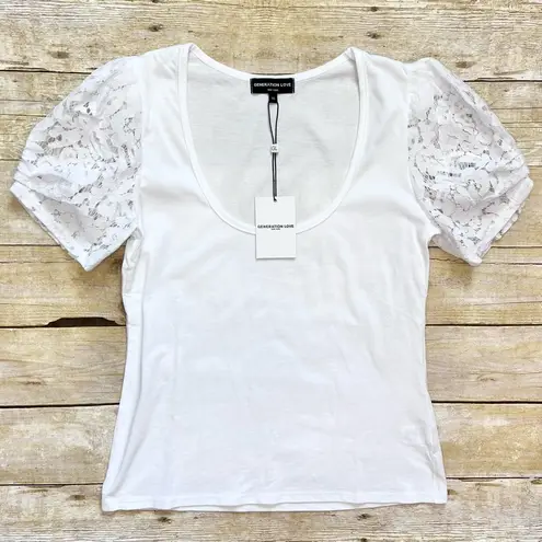 Generation Love NWT  Victoria Lace White Tee