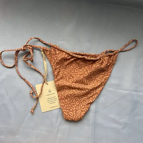 Free People NWT Stone Fox Swim x  Wild Cat River Bottom Medium Brown Cheeky