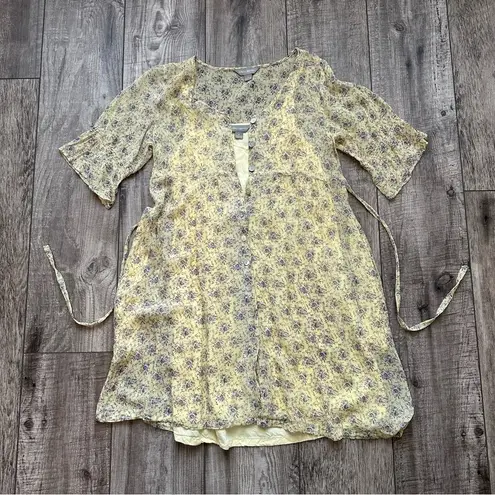 Vintage 1990s pastel floral dress & slip