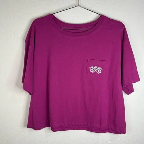 Gold rush Women’s XL Crop Top Tee Let’s Go Girls Western Graphic, Oversized Fit