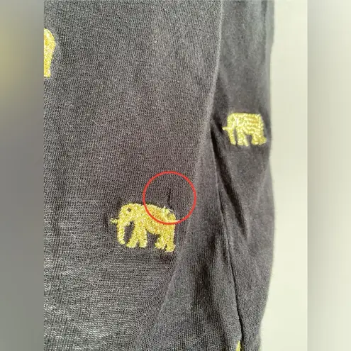 Fabienne Chapot Black & Gold Elephant Novelty Print Krista T