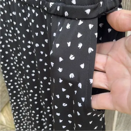 NWOT Clara Sun Woo Crop Jumpsuit Black White Dot Size Petite Small
