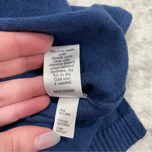 NWT Magnolia Grace Blue Knit Turtle Neck Sweater