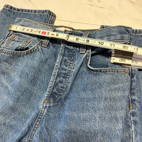 Denim Forum Aritzia Joni high rise loose button fly denim jeans 30 length sz 25 Blue