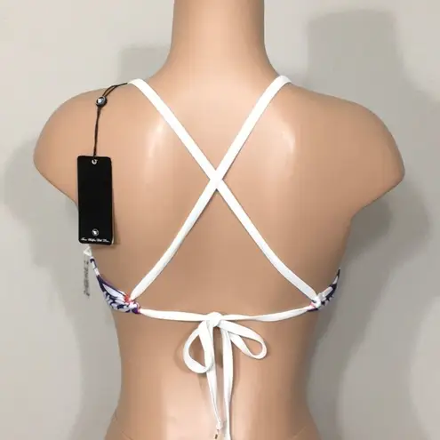 Wildfox  reversible daisy stripe bikini top. NWT