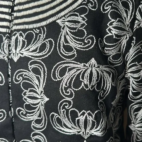 Vintage NEW Victor Costa Occasion QVC Beaded Embroidered Jacket Duster Blazer M Black Size M