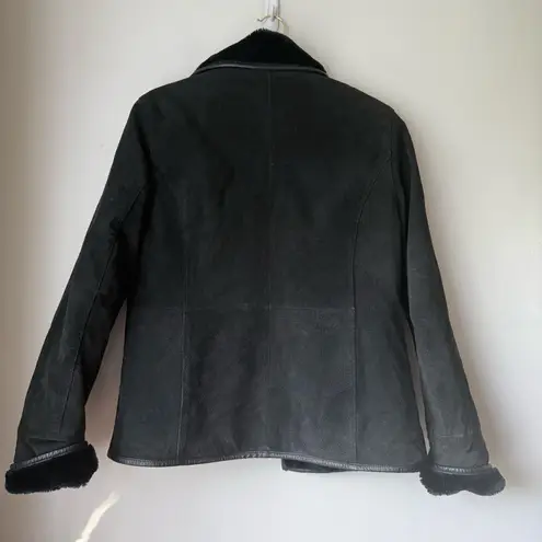 Vintage Adler Colelction Black Leather & Faux Fur Lined Jackets M Size M