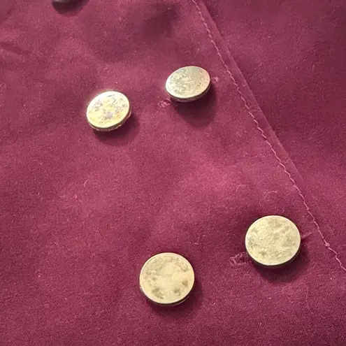 NWT Burgundy Mini Skirt with Gold Accents Red