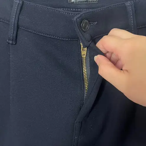 Mother Pleated Trainer Pants Women’s Size 24 Dark Navy Tapered Cuffed Ankle Slim Blue