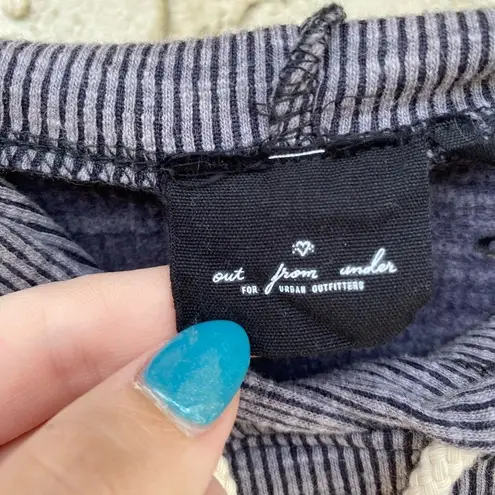 Urban Outfitters Out from under  size small grey blue raglan hoodie