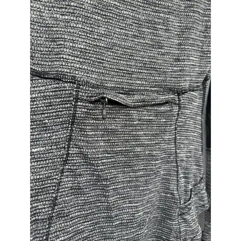 Lululemon  Base Runner 1/2 Zip Jacket 4 Heathered Herringbone Black Gray Athletic