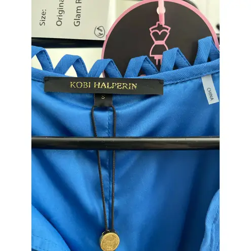 Kobi Halperin Blue Linen Keyhole Self