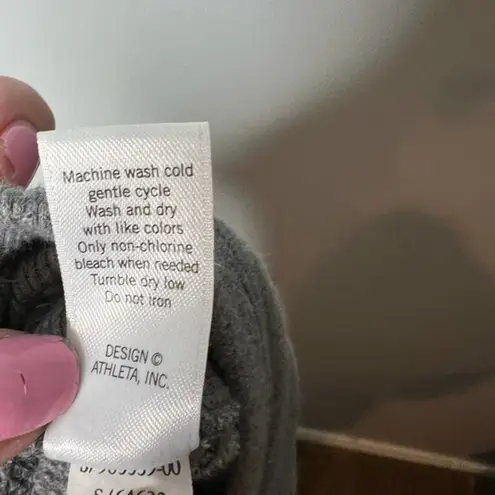 Athleta  Gray Hilltop Knit Jogger cropped Pants zip pockets sweatpants lounge XS