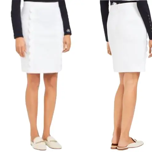 J. McLaughlin  Winnie Scallop White Skirt, New with Tags