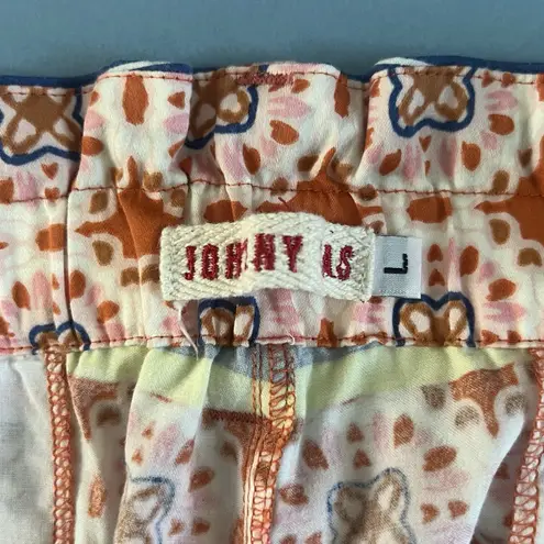 Johnny Was Geometric Colorful Boho Cotton Trouser Pants