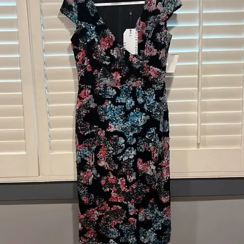 Dress the Population Dress The Population Black Multi Sequin Velvet Sheath Dress