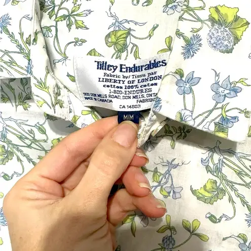 Vintage Tilley Liberty Floral Cotton Blouse M White Size M