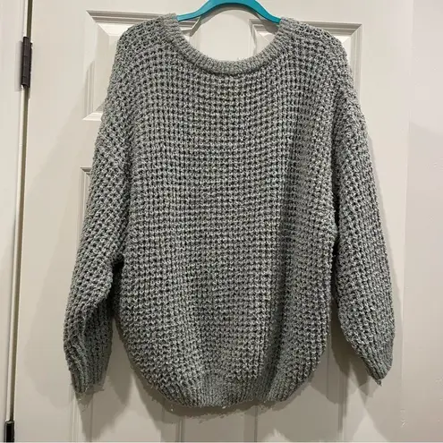 Allie Rose Olive Green Slouchy Sweater