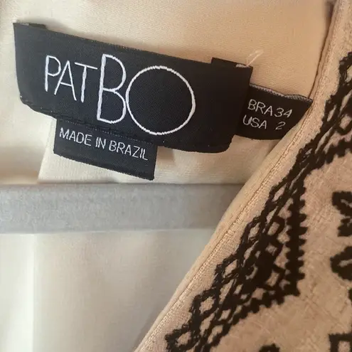 PatBo EMBROIDERY MAXI DRESS sz 2 Tan