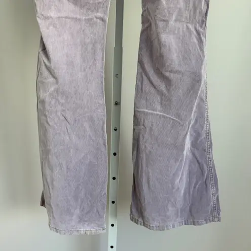 Bella Dahl Womens Corduroy Flare Leg Low Rise Pants sz 28 Purple Boho