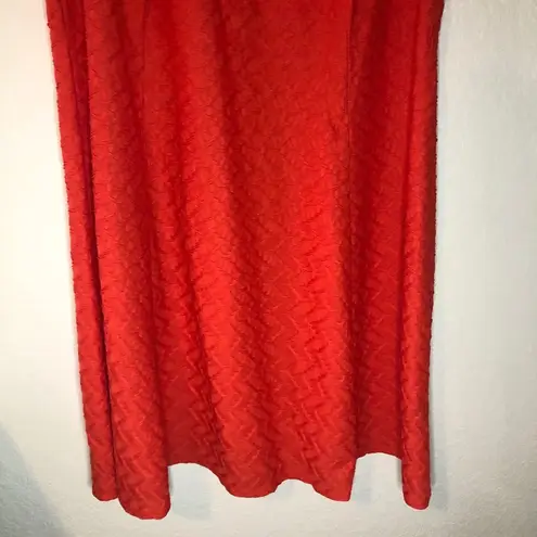 Sharagano Bright Orange Textured Cap Sleeve Dress Sz 22W NWT