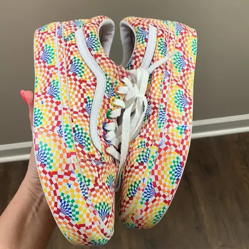 Vans  Old Skool Platform (Pride) Multi True White LGBTQ Shoes