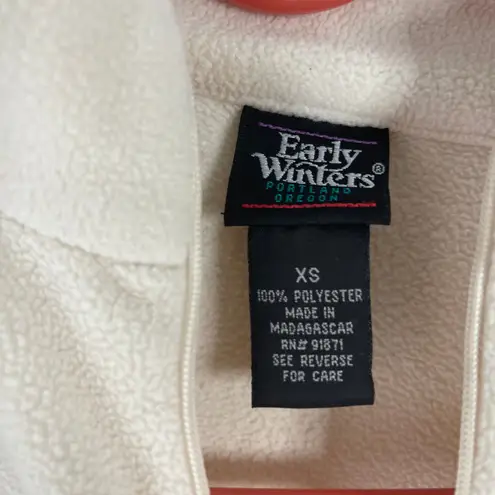 Early Winters Oregon Size XS Cream 1/2 Zip Fleece