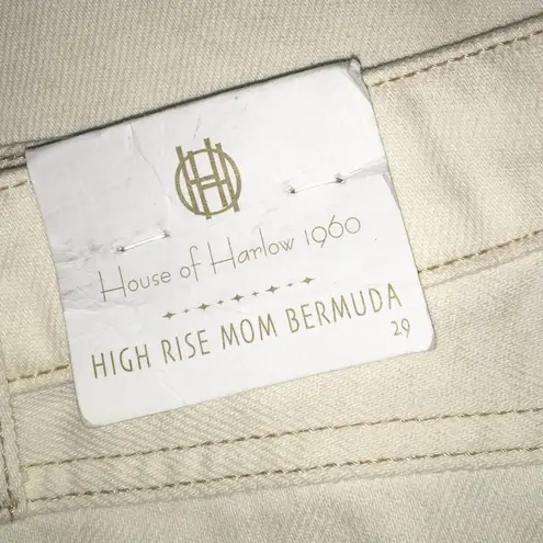 House of Harlow 1960 Women's Size 29 Cream High Rise Mom Bermuda Shorts