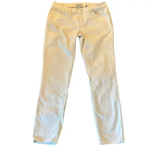 prAna Ecru off white skinny low rise jeans size 4