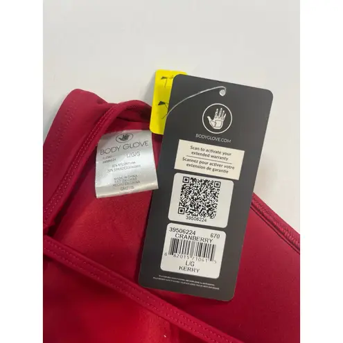 Body Glove Kerry Twist Front Bikini Top Size L Cranberry New With Tags