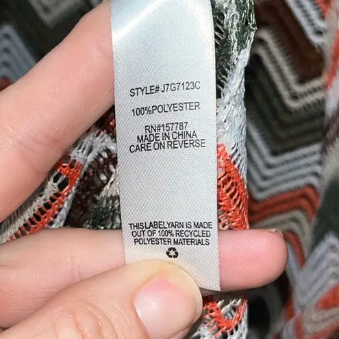 NWT! Jolie & Joy Chevron Knit Duster Green