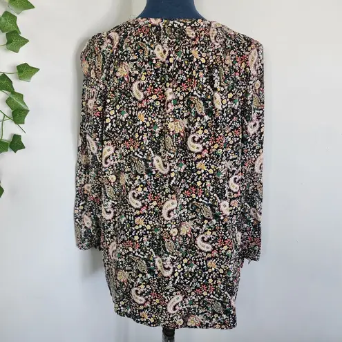 Krazy Kat Paisley Print Boho Style Blouse Top