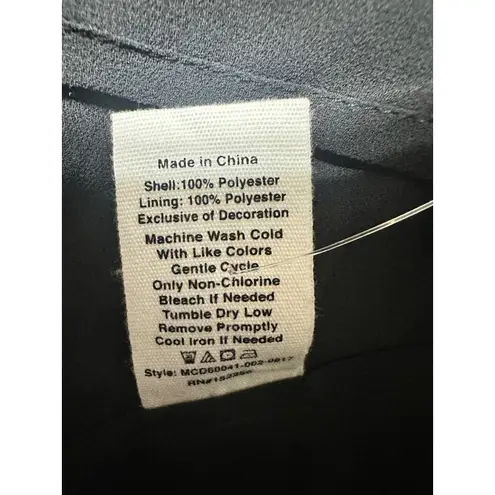 Avec Les Filles Black White Polka Dot Ruffle Asymmetrical Midi Skirt Size 12