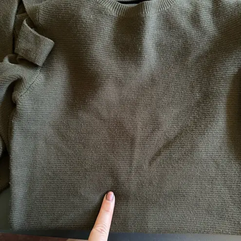 EXPRESS  Sweater Dress Cutout Sleeve Back Army Green M