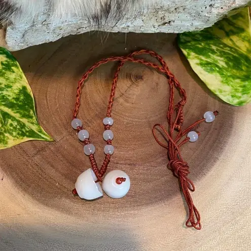 Handmade Adjustable Silk Jade Necklace